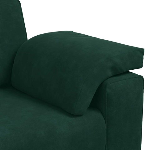Sofa dwuosobowa, ciemnozielona, 160x77x82 cm, aksamit