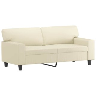 VidaXL 2-osobowa sofa, kremowy, 140 cm, sztuczna skóra