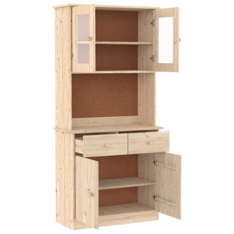 Kredens ALTA, 77x35x165 cm, lite drewno sosnowe