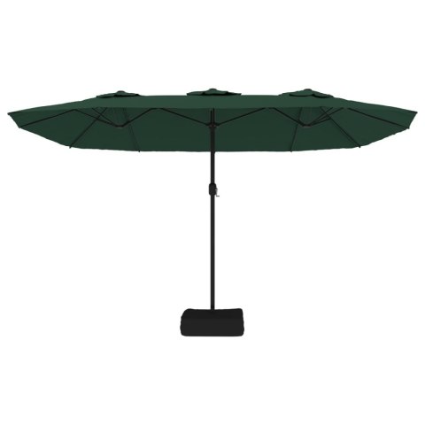 Podwójny parasol ogrodowy, zielony, 449x265 cm