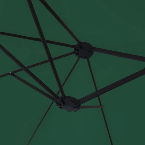 Podwójny parasol ogrodowy, zielony, 449x265 cm
