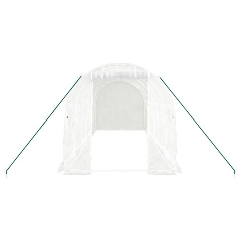 Szklarnia ze stalową ramą, biała, 12 m² 6x2x2 m