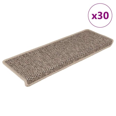Maty na schody samoprzylepne sizal-look 30 szt. 65x21x4 cm
