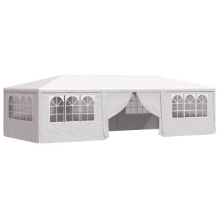 VidaXL Namiot imprezowy ze ściankami, 4x9 m, biały, 90 g/m²