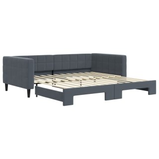 VidaXL Sofa rozsuwana, ciemnoszara, 100x200 cm, aksamit