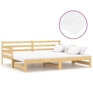 VidaXL Łóżko wysuwane, 2 x (90x200) cm, lite drewno sosnowe