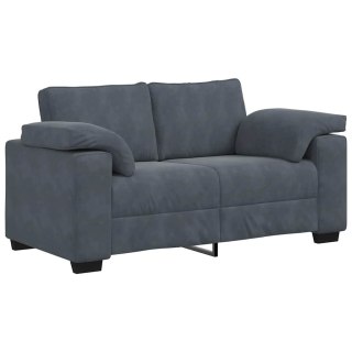 VidaXL Sofa dwuosobowa Ciemnoszara 160x77x82 cm Aksamit