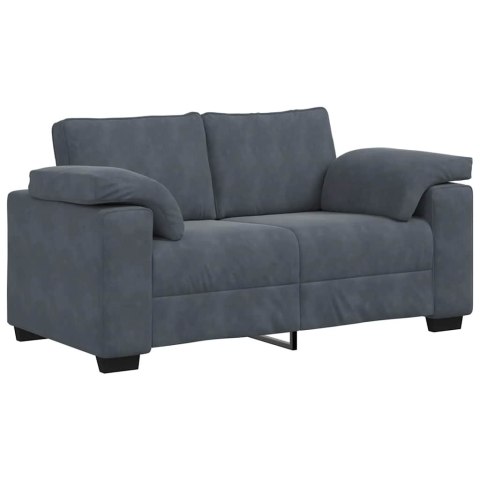 Sofa dwuosobowa Ciemnoszara 160x77x82 cm Aksamit