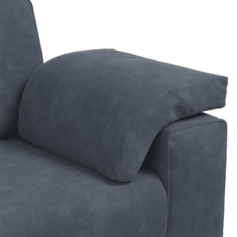 Sofa dwuosobowa Ciemnoszara 160x77x82 cm Aksamit