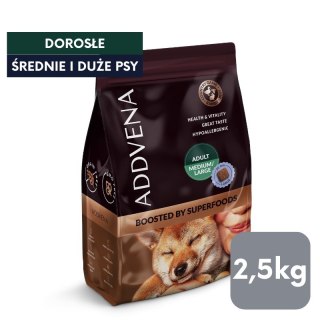 ADDVENA BOOSTED BY SUPERFOODS dorosłych psów 2,5kg