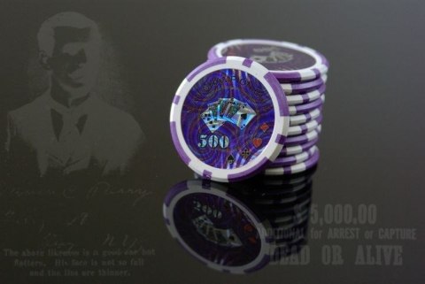 Zestaw do pokera Ocean Black Edition 500 szt żetonów