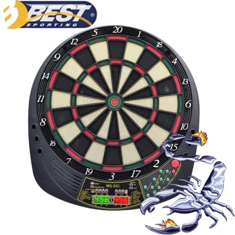 DART ELEKTRONICZNY EXETER LED 2 LICZNIKI 20 GIER ZASILACZ LOTKI BEST SPORTING