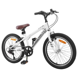 Rower Górski 24 Cali 6-Speed dla dzieci w wieku 8-12 lat Biały