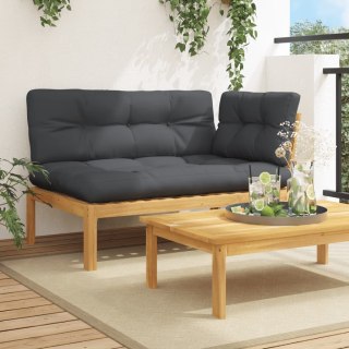 VidaXL Ogrodowa sofa narożna z deseczek, z poduszkami, akacja