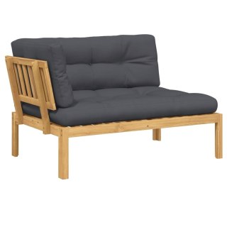 VidaXL Ogrodowa sofa narożna z deseczek, z poduszkami, akacja