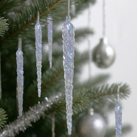 SOPLE LODU OPALIZUJĄCE DEKORACJA WISZĄCA 25 CM 6 SZT