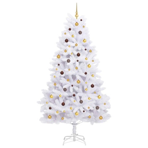 Sztuczna choinka Biały 128 x 128 x 270 cm PVC i Metal