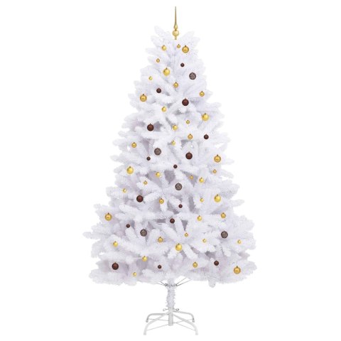 Sztuczna choinka Biały 138 x 138 x 300 cm PVC i Metal