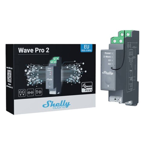 Przekaźnik SHELLY Qubino Pro 2 Z-Wave DIN 2-kanał