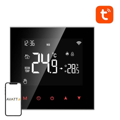 Termostat smart AVATTO WT100 Wi-Fi 3A Tuya