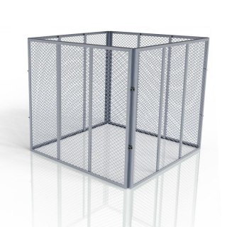 Kompostownik ogrodowy stalowy 800 l, ocynk, 100x100x80 cm