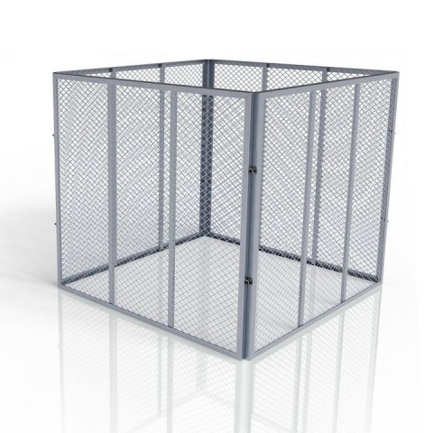 Kompostownik ogrodowy stalowy 800 l, ocynk, 100x100x80 cm