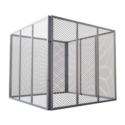 Kompostownik ogrodowy stalowy 800 l, ocynk, 100x100x80 cm