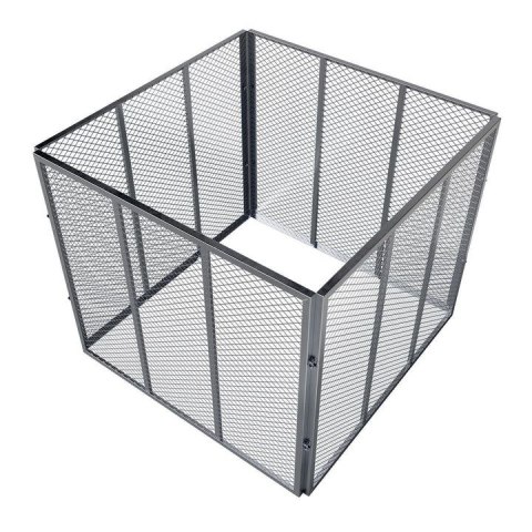 Kompostownik ogrodowy stalowy 800 l, ocynk, 100x100x80 cm