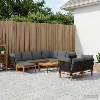 10 pcs Solidne drewno akacjowe i lina naturalny