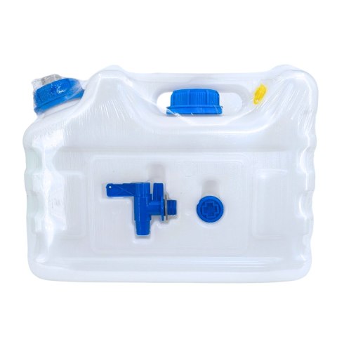 Kanister na wodę 3w1 z kranikiem i umywalką, transparentny HDPE, 10L