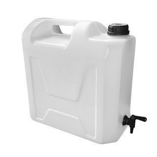 Kanister na wodę pitną z dolnym kranikiem, transparentny, tworzywo HDPE, 22L