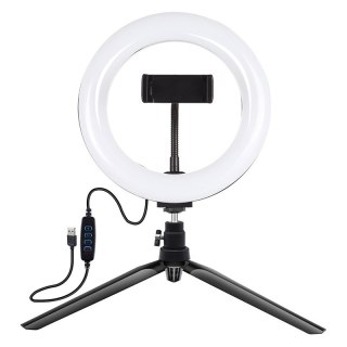 Lampa pierścieniowa LED PULUZ 20cm statyw uchwyt telefonu