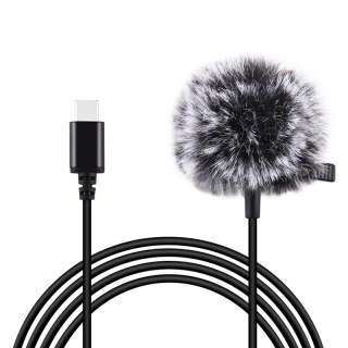 Mikrofon Jack Puluz krawatowy z klipsem PU425 1,5m USB-C