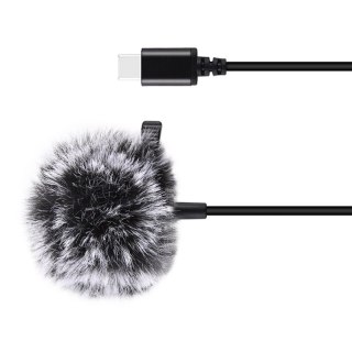 Mikrofon Jack Puluz krawatowy z klipsem PU425 1,5m USB-C