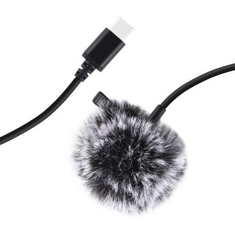 Mikrofon Jack Puluz krawatowy z klipsem PU425 1,5m USB-C