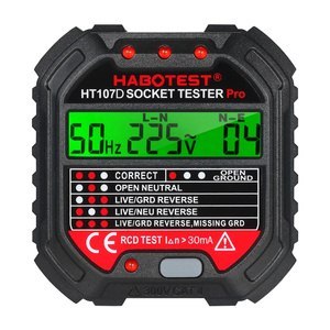 Tester gniazd HABOTEST HT107D z wyświetlaczem