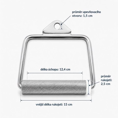 Uchwyt jednoręczny do linki, 12,4 cm