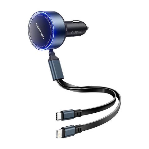 Zestaw VENTION ładowarka samochodowa 30W + kabel USB-C-Lightning
