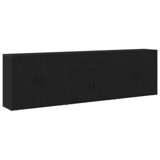 VidaXL Bufet Czarny Dąb 240 x 33 x 70 cm Drewno inżynieryjne
