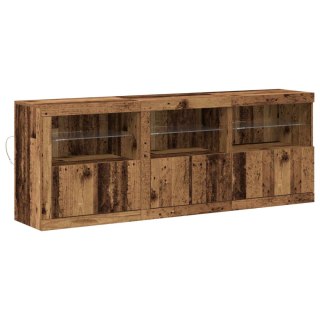 VidaXL Komoda LED Stare drewno 181 x 37 x 67 cm Drewno inżynieryjne