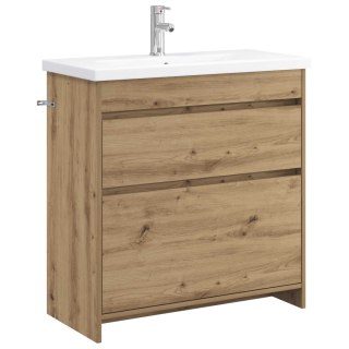 VidaXL Zestaw mebli łazienkowych Dąb artisan 81 x 40 x 84,5 cm