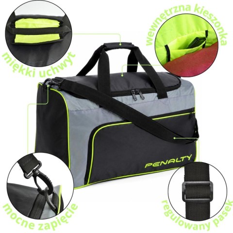 TORBA SPORTOWA PENALTY BAG MALA GYM S11 MEDIUM NEONOWY ZIELONY
