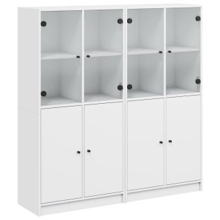 VidaXL Biblioteczka z drzwiczkami, biała, 136x37x142 cm