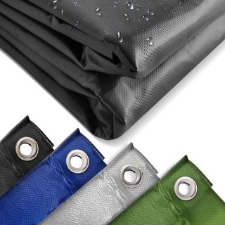 JAGO Plandeka 650 g/m2, aluminiowe oczka, czarne, 4 x 3 m