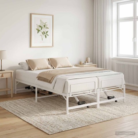 Elektro Regulowany Stelaż Łóżka Biały 140 x 200 cm Stal