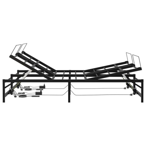 Elektro Regulowany Stelaż Łóżka Czarny 140 x 200 cm Stal
