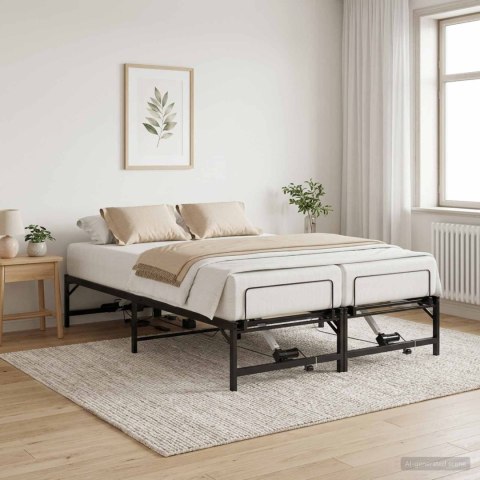 Elektro Regulowany Stelaż Łóżka Czarny 150 x 200 cm Stal