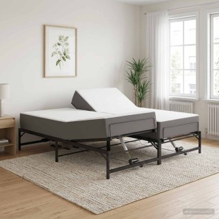 Elektro Regulowany Stelaż Łóżka Czarny 96 x 200 cm Stal