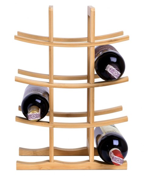 Stojak na wino bambusowy