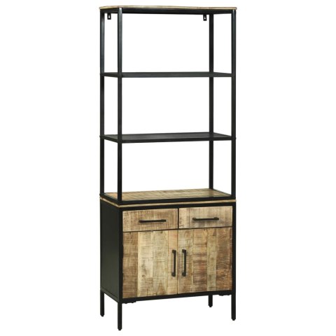 Highboard z szufladą Brązowy 70 x 35 x 180 cm Drewno z mango